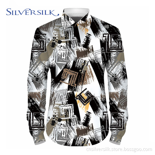 Custom printed long sleeve polyester shirt